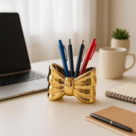 Elegant Bow Shaped Organizer for Makeup Accessories